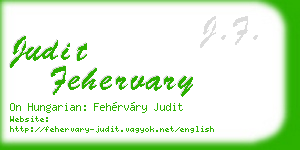judit fehervary business card